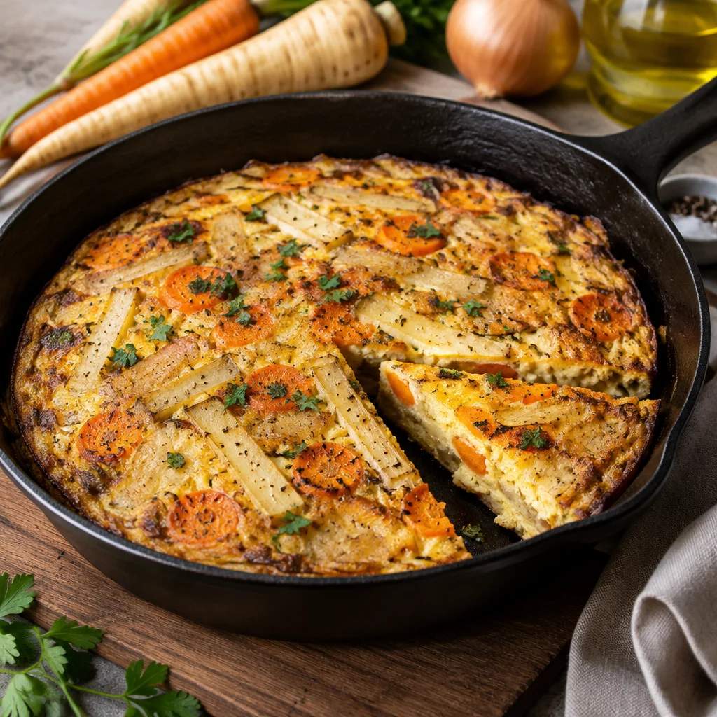 Pastinaken-Karotten-Frittata