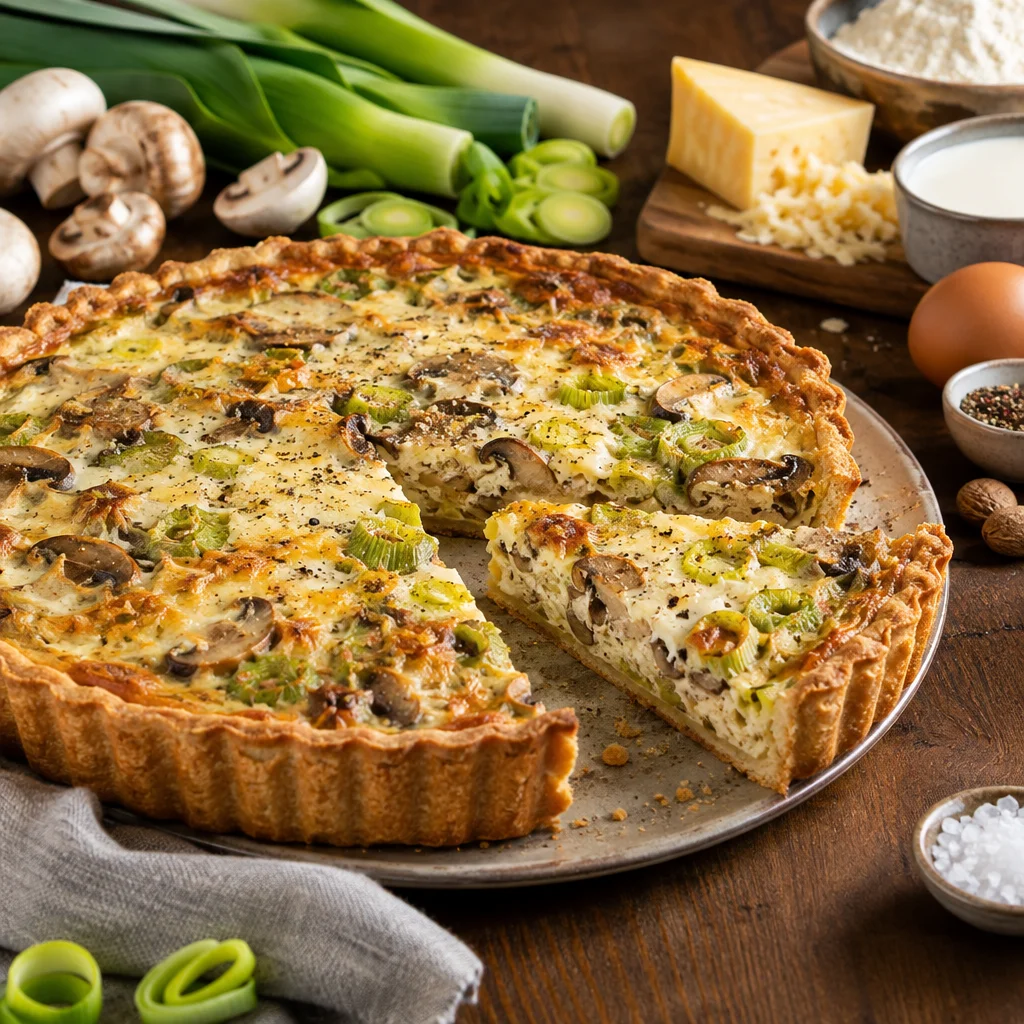Pilz-Lauch-Kuchen